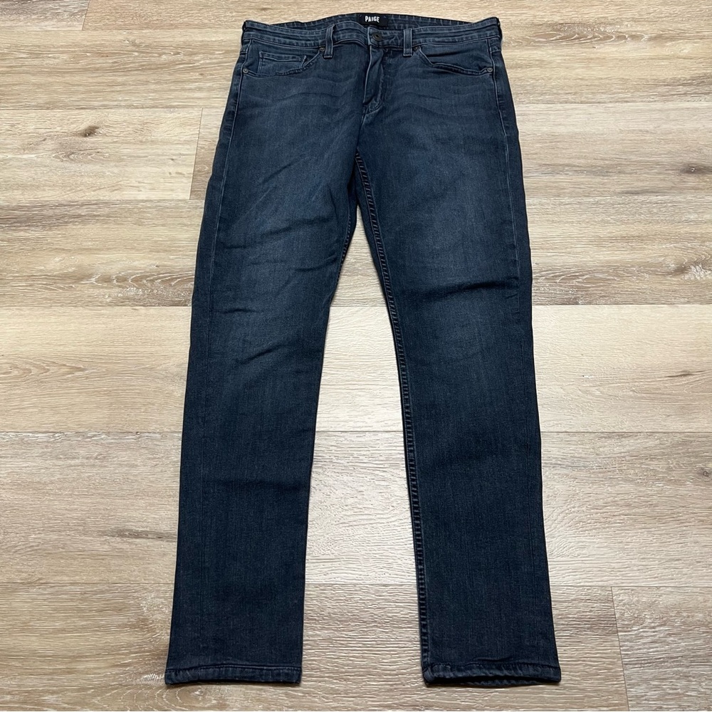 Paige Jeans Mens 33x30 Navy Blue Slim Fit Denim Lennox Frankie Comfort Jeans